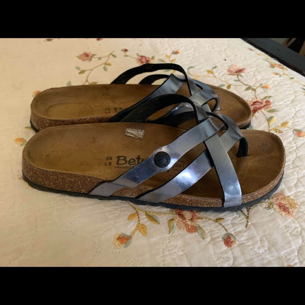 Birkenstock Betula size 39(8.5) metallic gun metal